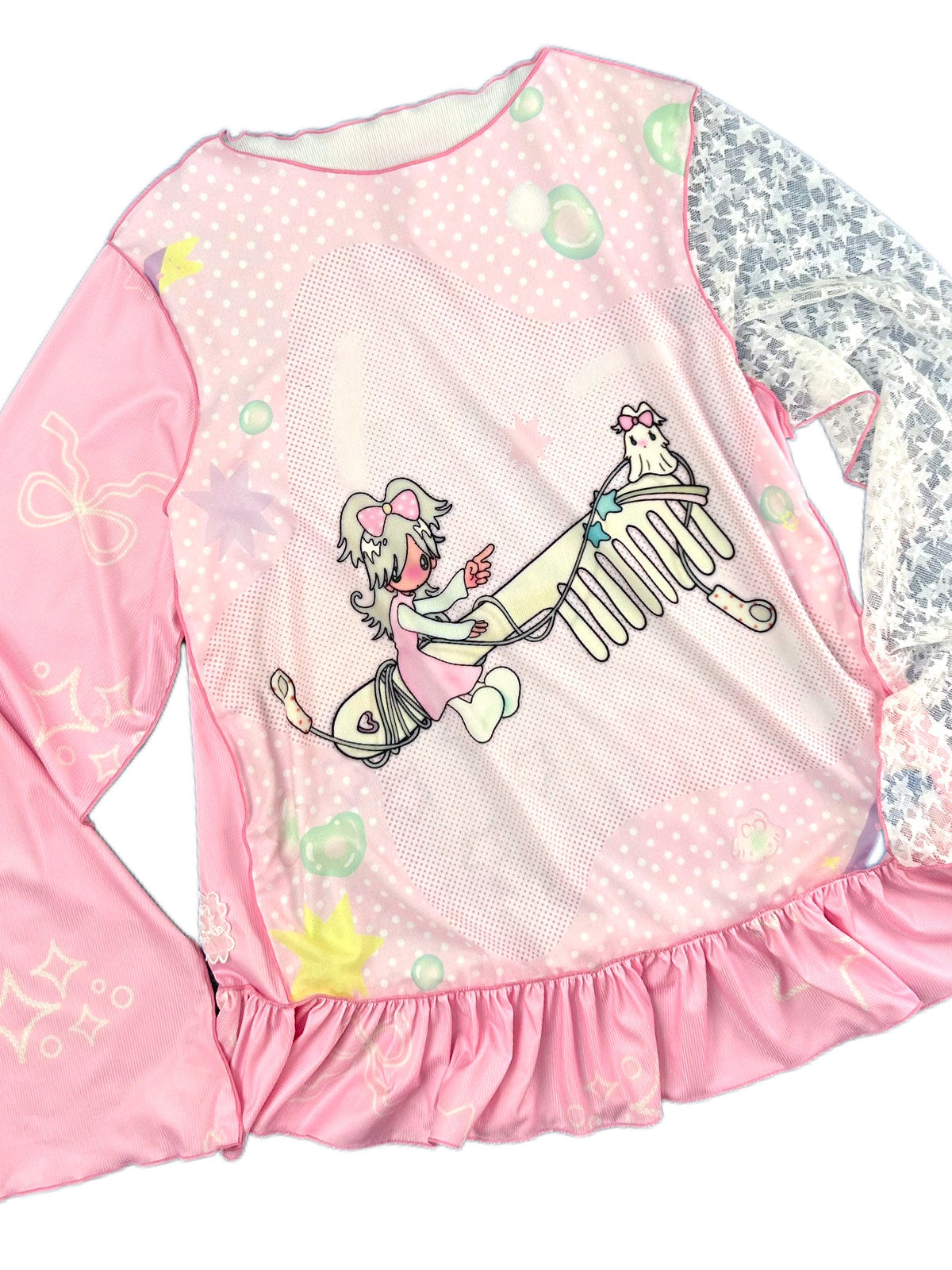 Kawaii Lace Long Sleeve Top - shishihshop by Land Decora