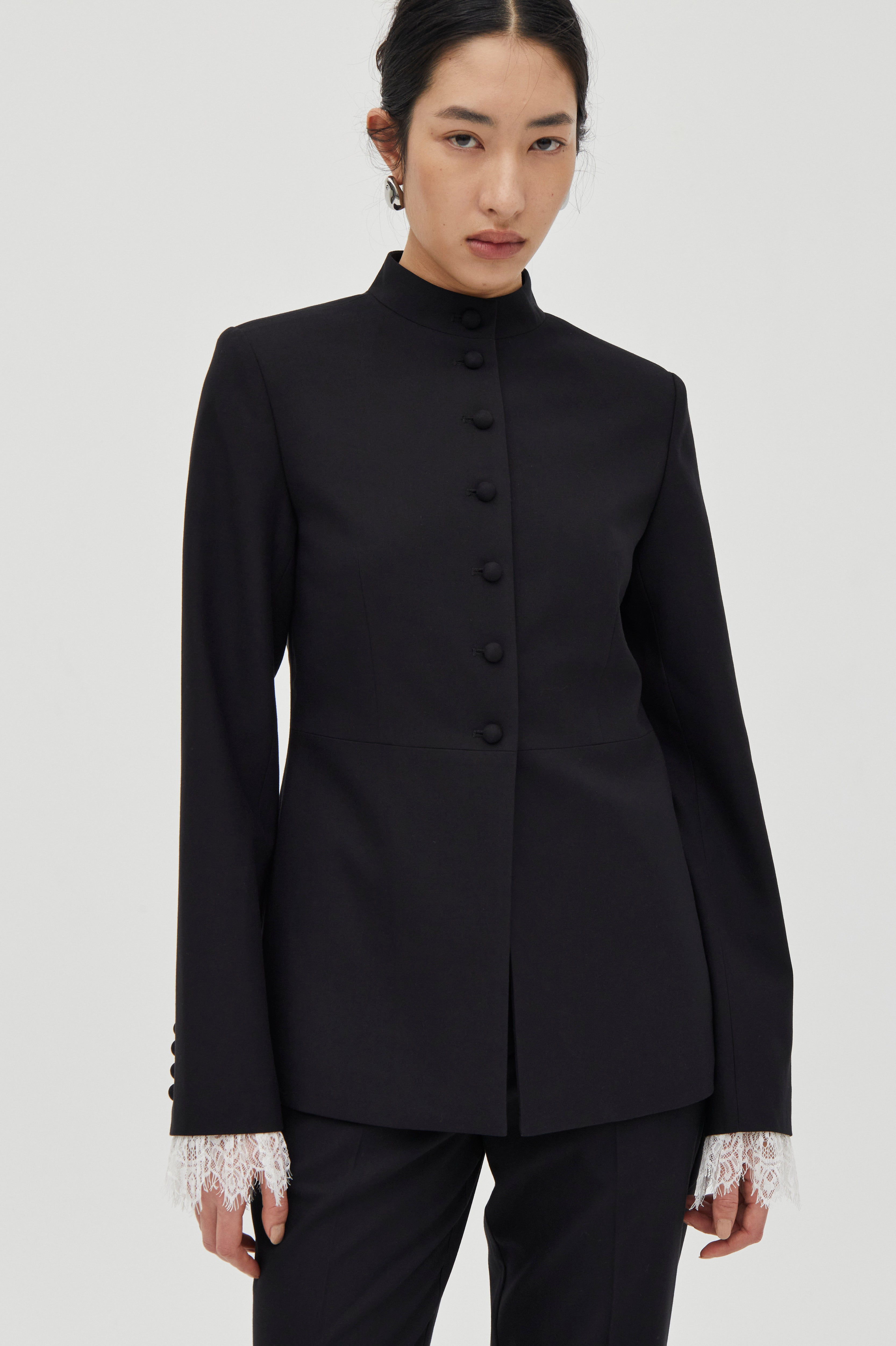 Third Form Nocturne Lace Trim Blazer by Sierra Deene