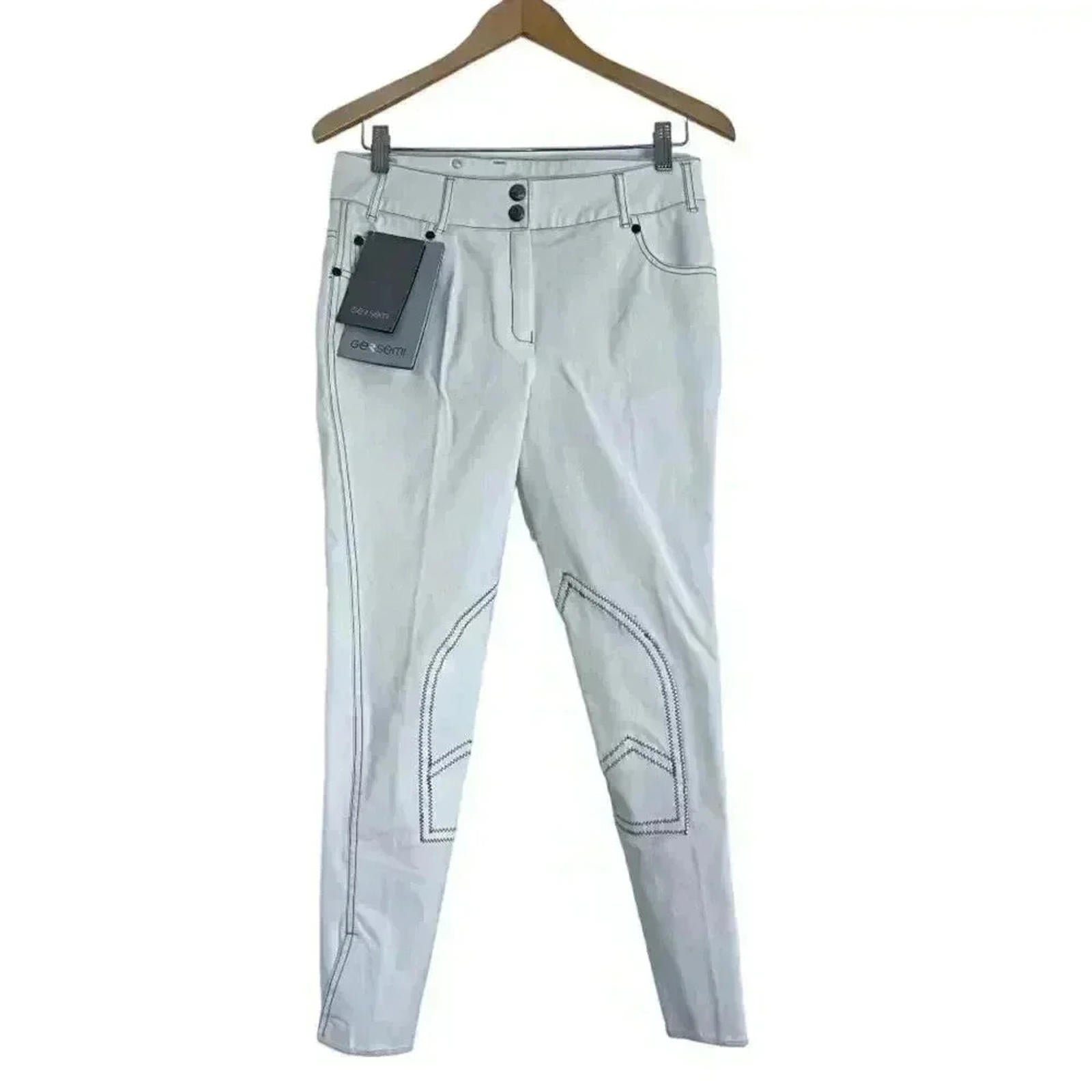 NWT Gersemi Sunna Cloth Knee Patches White Equestrian Pants Women's Si by Hot Girl Secondhand