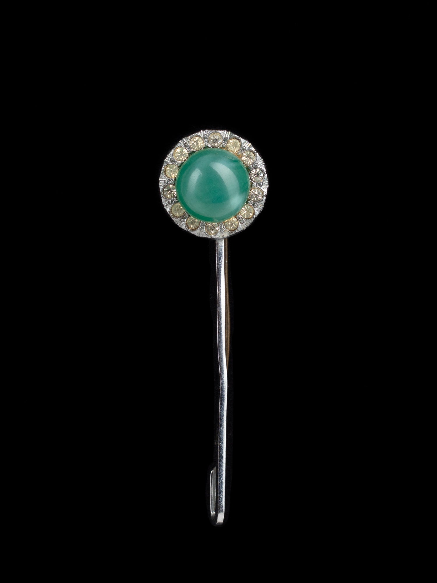 Vintage 30s Art Deco Pin with Rhinestone Halo by Northern Grip