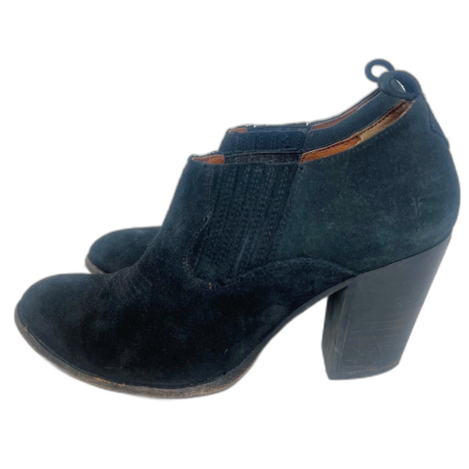 Frye Ilana Shootie Black Suede Bootie Ankle Boot Western Boho Size 10 by Hot Girl Secondhand