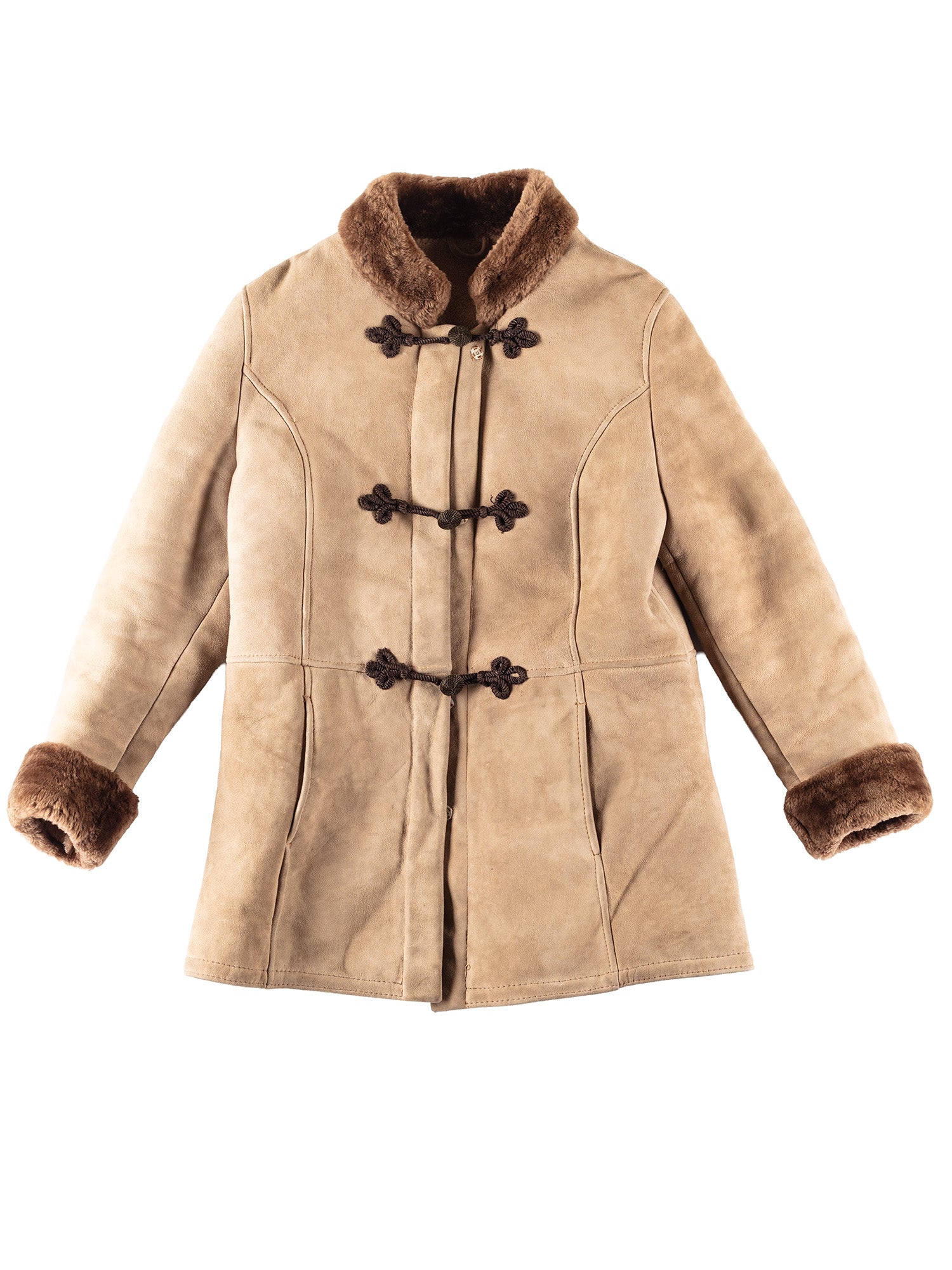 Vintage 70's Women Penny Lane Sheepskin Coat in Beige by Northern Grip
