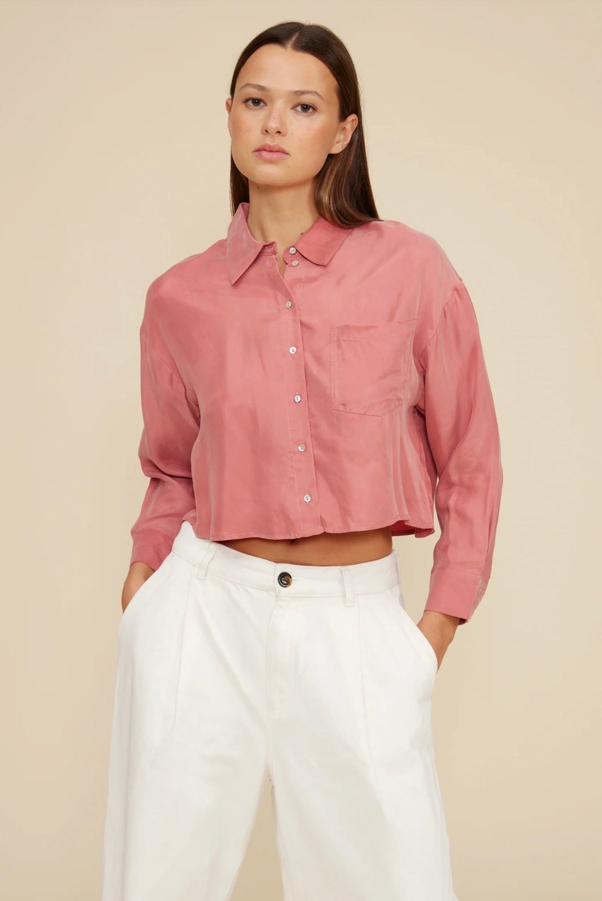 Baker Cargo Crop Top - Dusty Rose by Sierra Deene