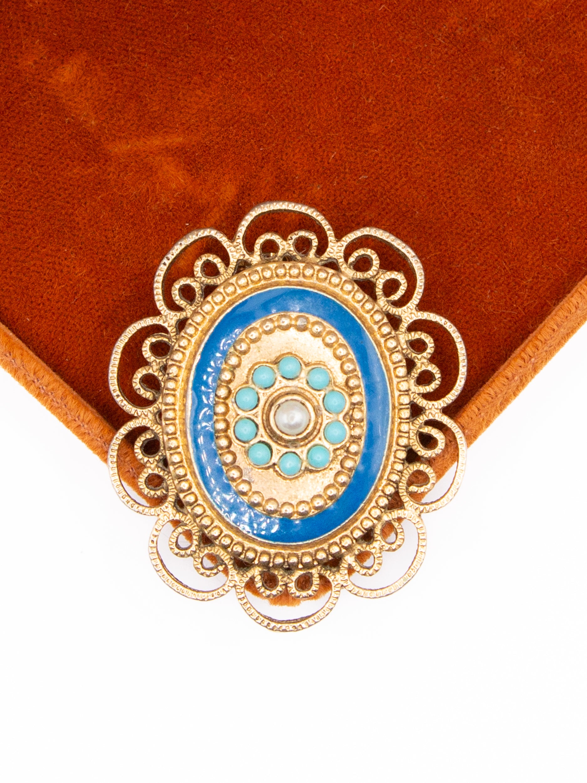 Vintage 70's Gold Tone Filigree Brooch by Northern Grip