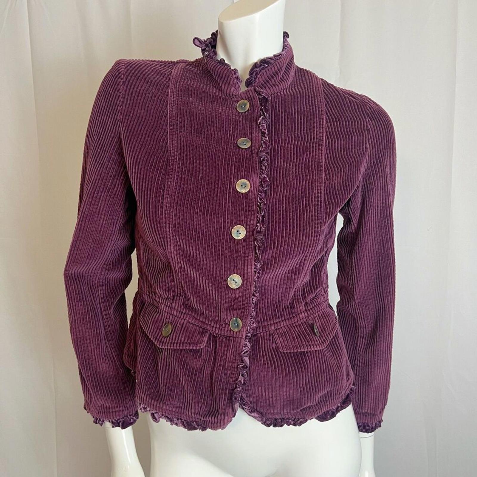 Vintage J. Jill Plum Purple Corduroy Jacket Whimsigoth Coquette Women' by Hot Girl Secondhand