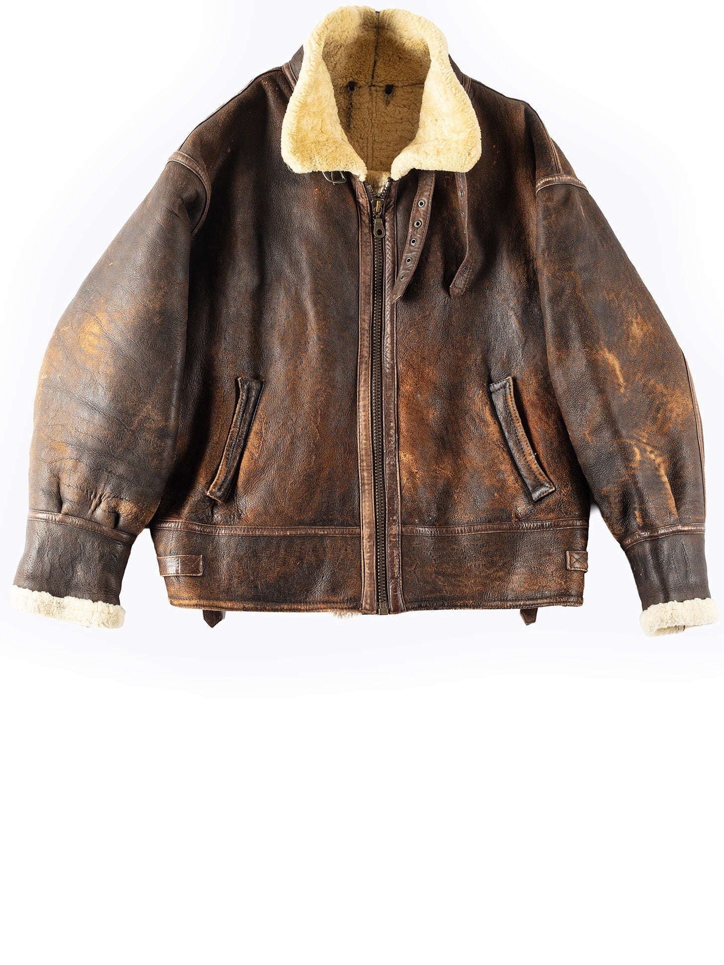Vintage 90's Men B-3 Shearling Flight Jacket by Northern Grip