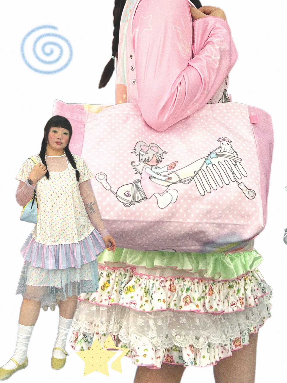 Kawaii Canvas Tote Bag - shishihshop by Land Decora