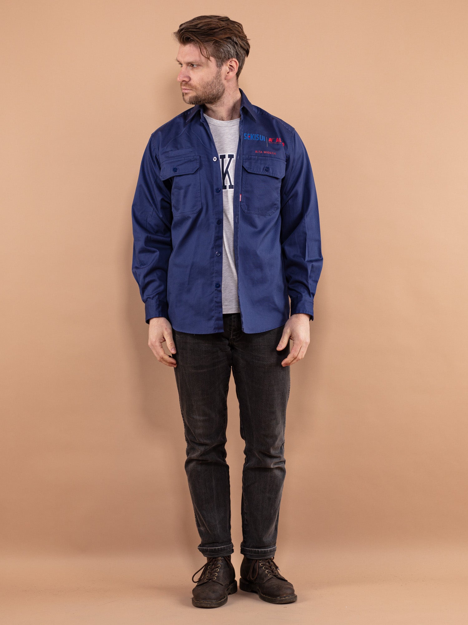 Vintage 90's Men Work Shirt by Northern Grip