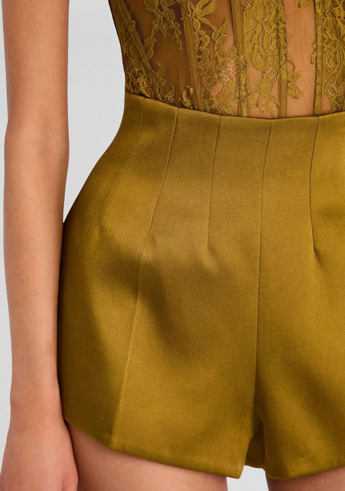 Retrofete Marie Short in Ochre by Sierra Deene