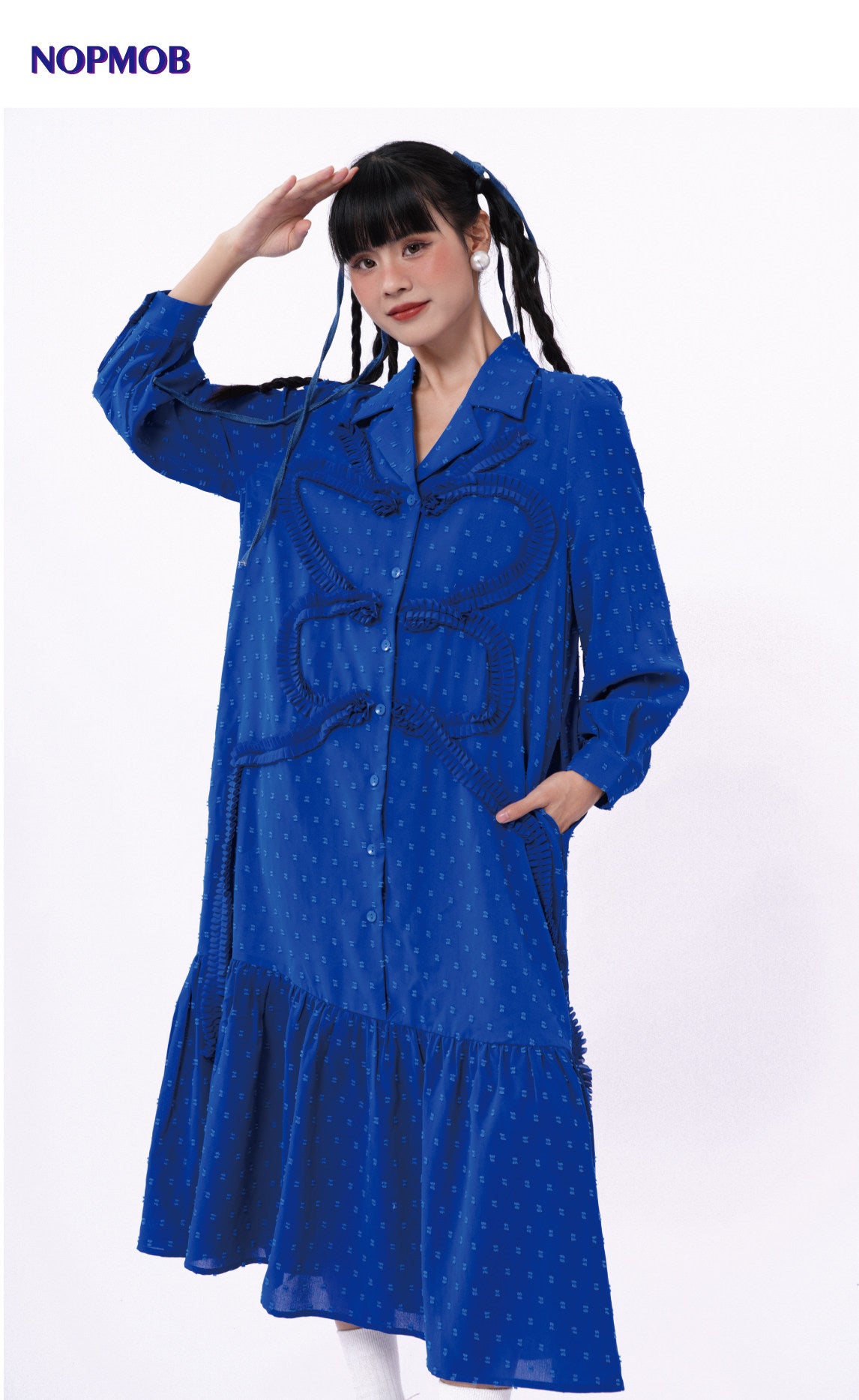 Blue Butterfly Lace Dress - NOPMOB by Land Decora