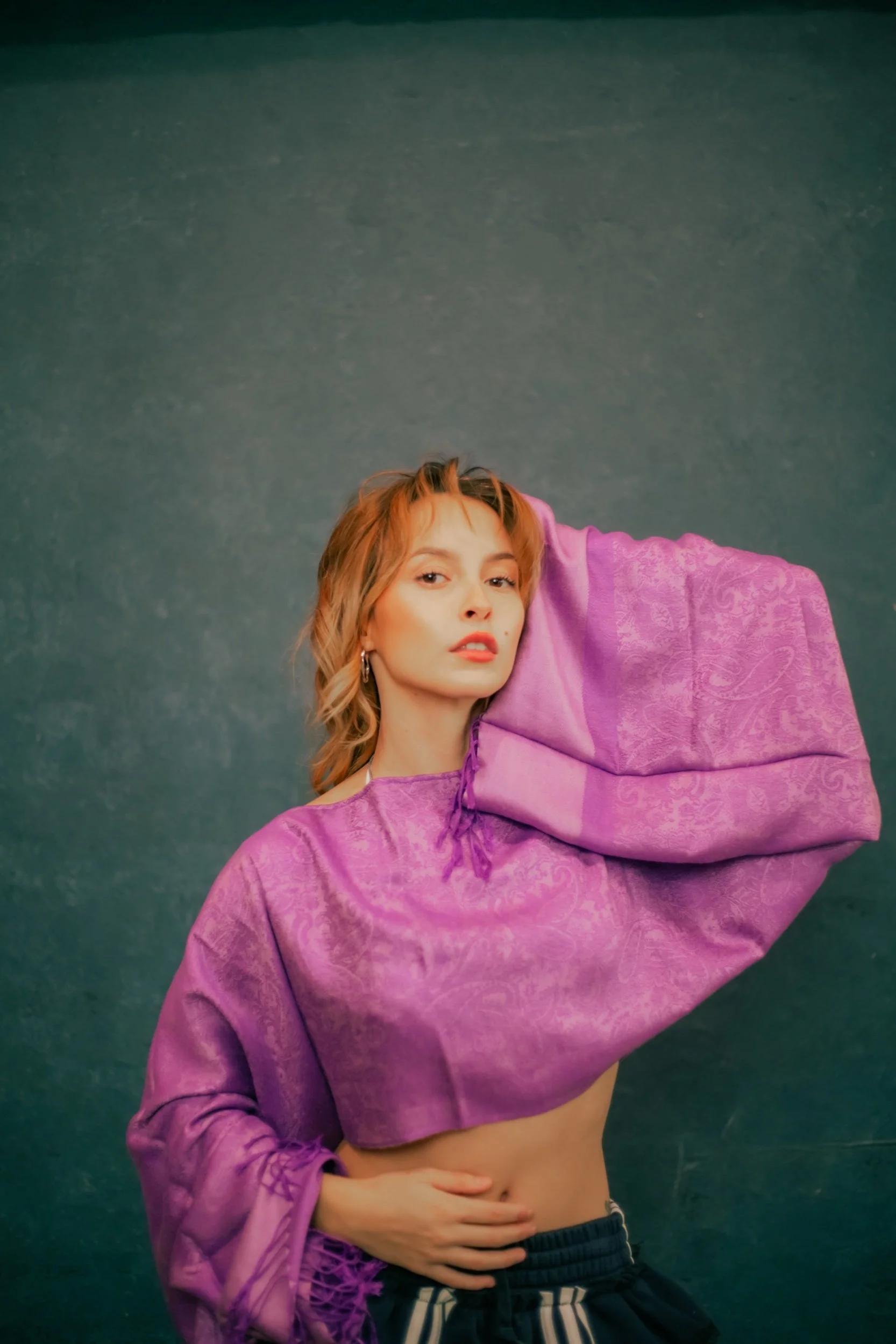 Purple pashmina by Luvsav