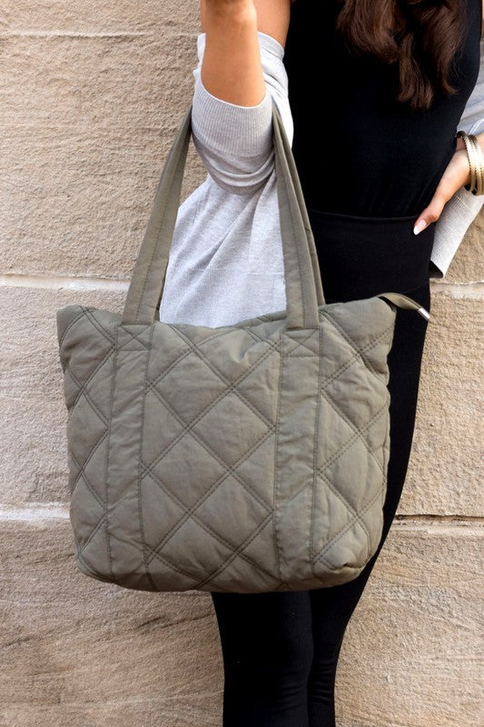 Quilted Tote by RAËLIV