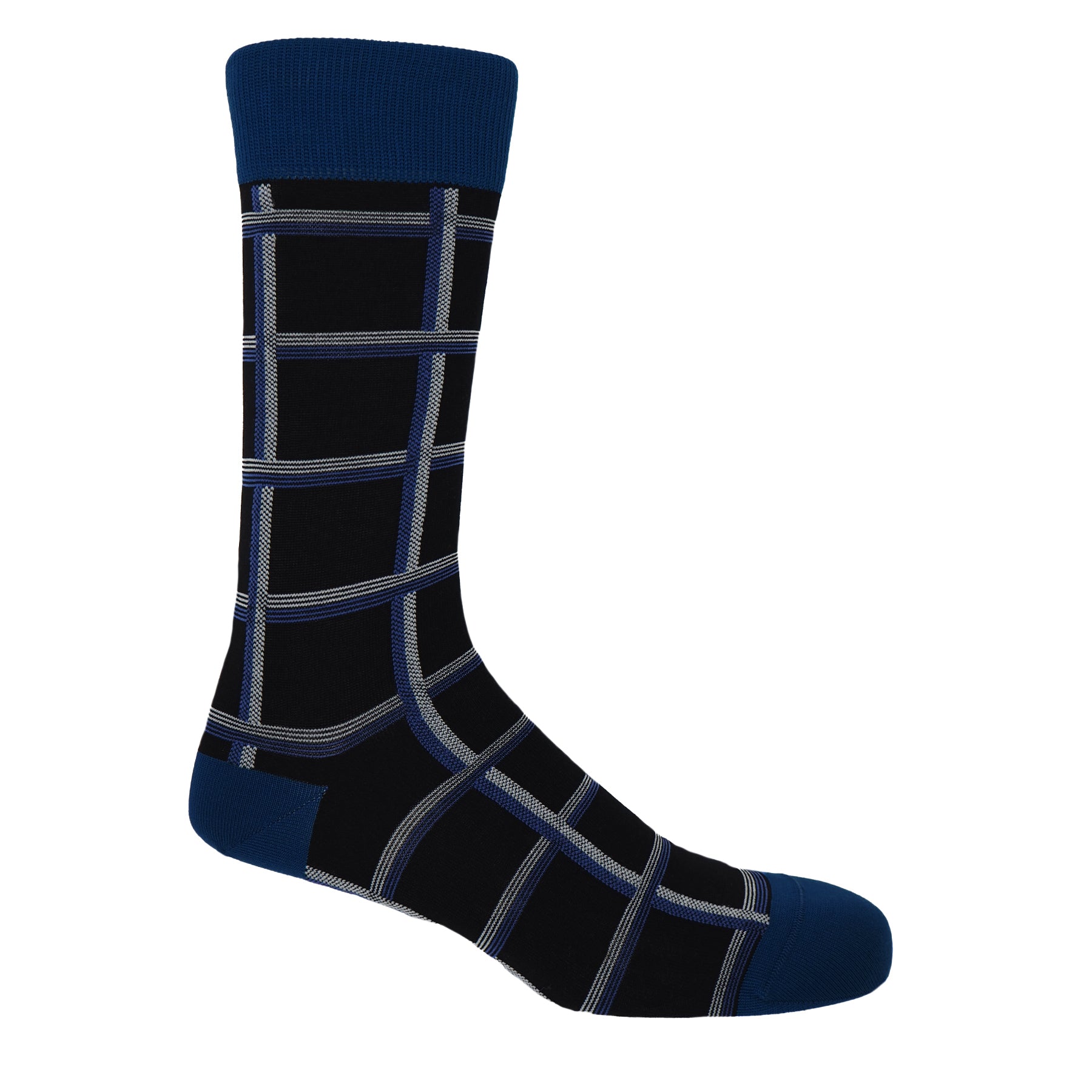 Check Men's Socks - Black by Peper Harow