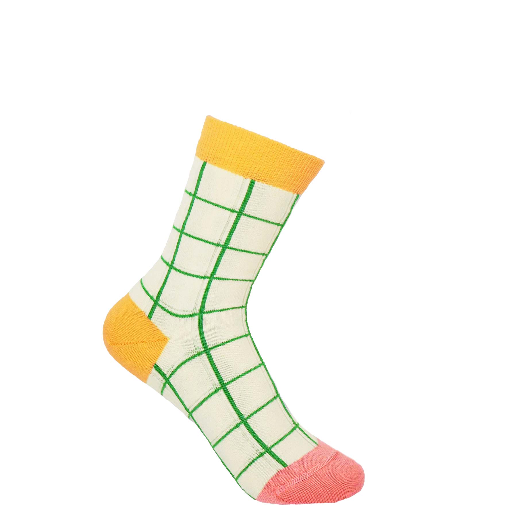 Grid Women's Socks - Cream by Peper Harow