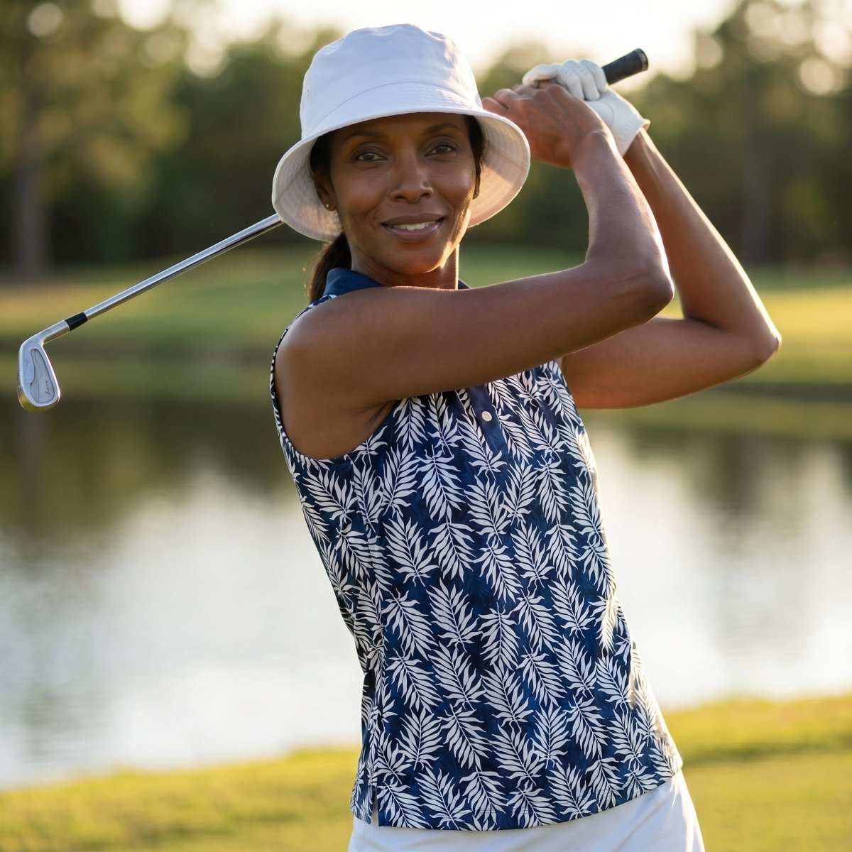 Blue Fern Sleeveless by Putter Girl