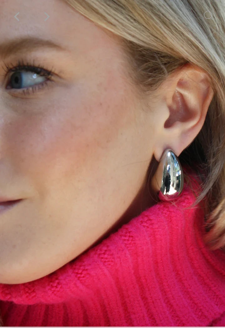 TEARDROP EARRINGS IN WHITE GOLD (WATERPROOF & 18K WHITE GOLD PLATED) by RAËLIV