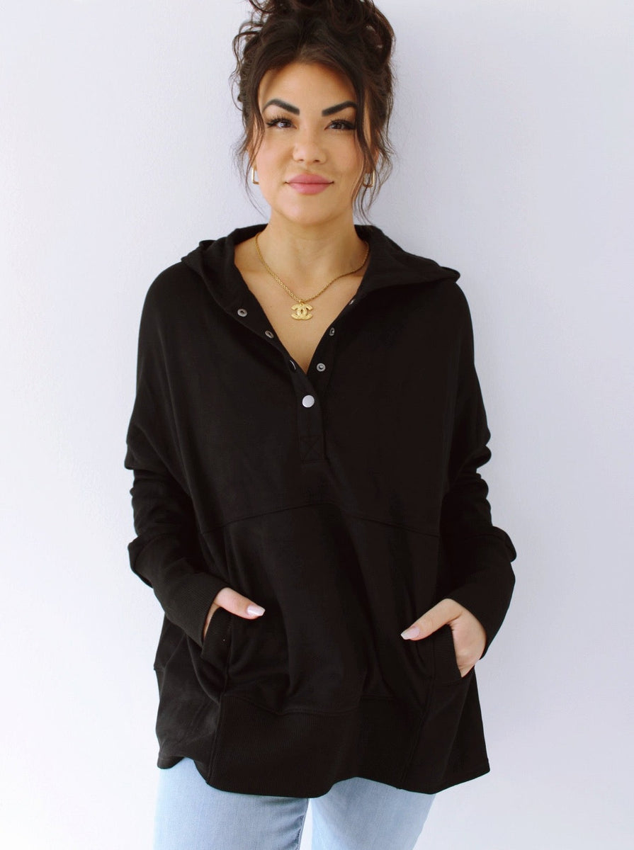 QUINN HOODIE IN BLACK - FINAL SALE by RAËLIV