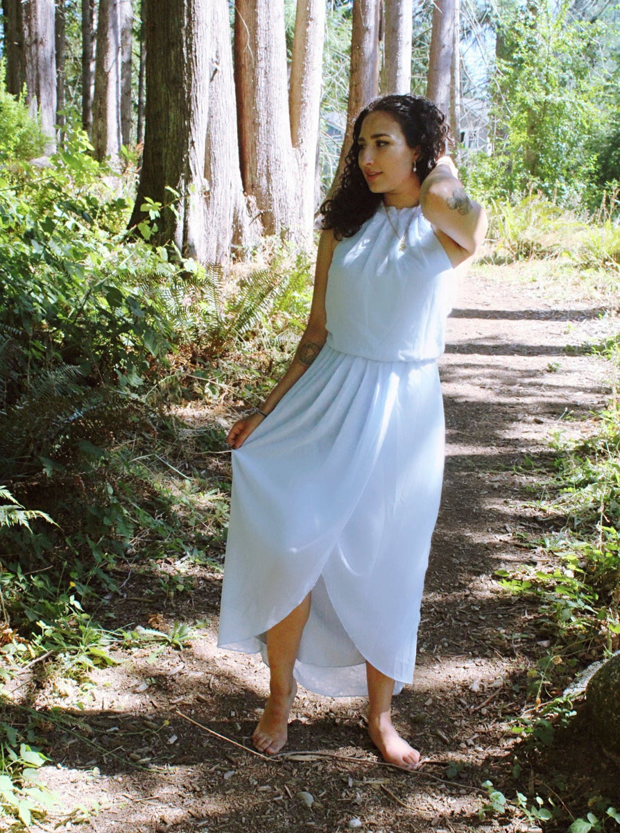SOFIA HALTER DRESS IN LIGHT BLUE - FINAL SALE by RAËLIV