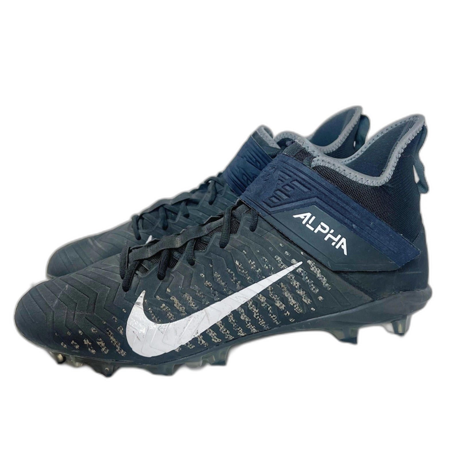 Nike Alpha Menace Pro 2 Mid Football Cleats Black and White Men's Size by Hot Girl Secondhand