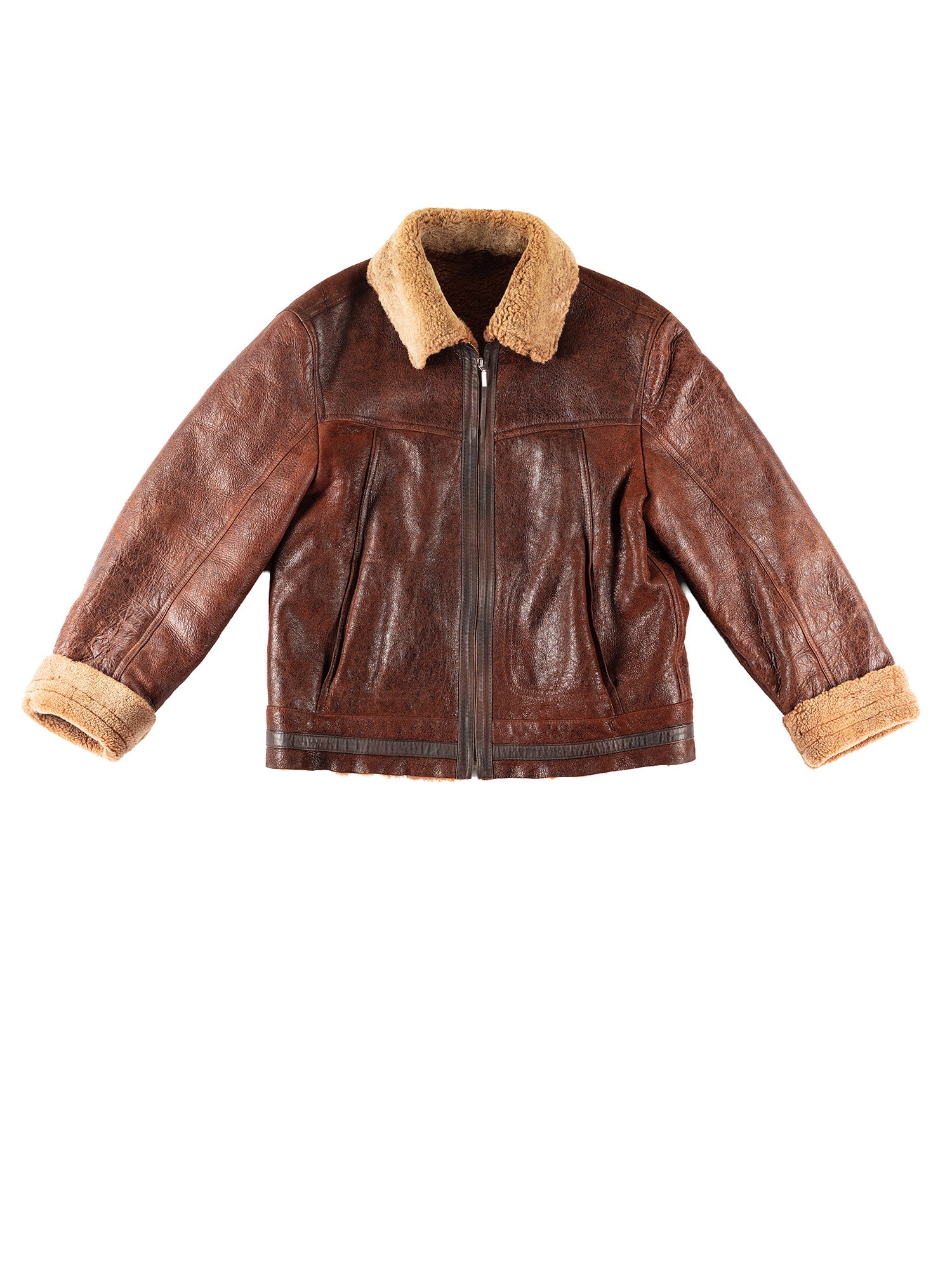 Vintage 90's Women Sheepskin Jacket in Brown by Northern Grip