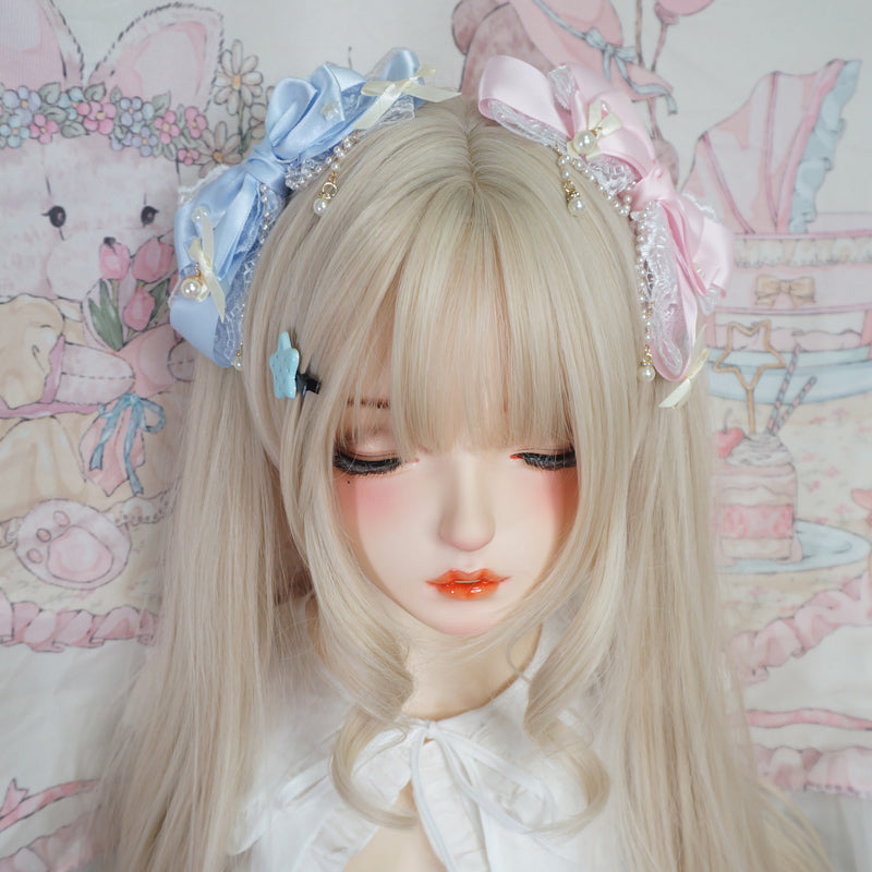 MaoJiang Lace Bow Pearl Hair Clip | Lolita Princess Headwear by Land Decora