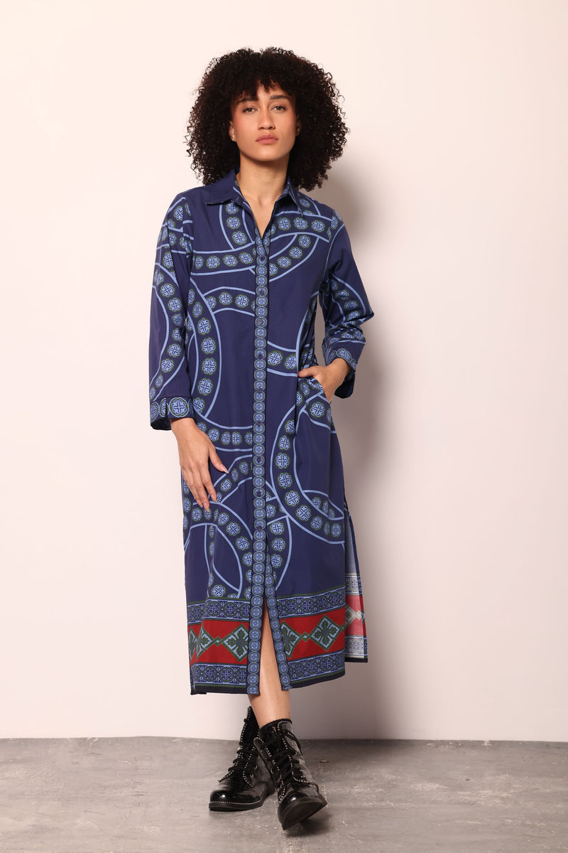 VINTAGE CIRCLES ELIZA DRESS by Maude Vivante
