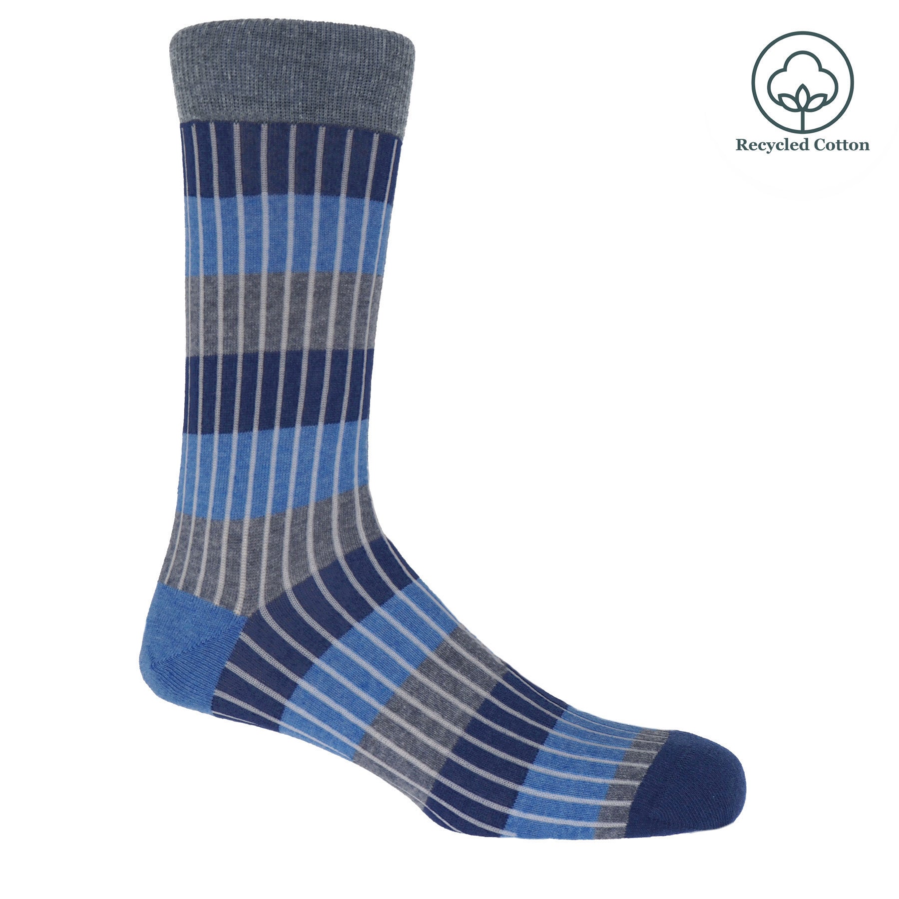Chord Men's Socks - Blue by Peper Harow