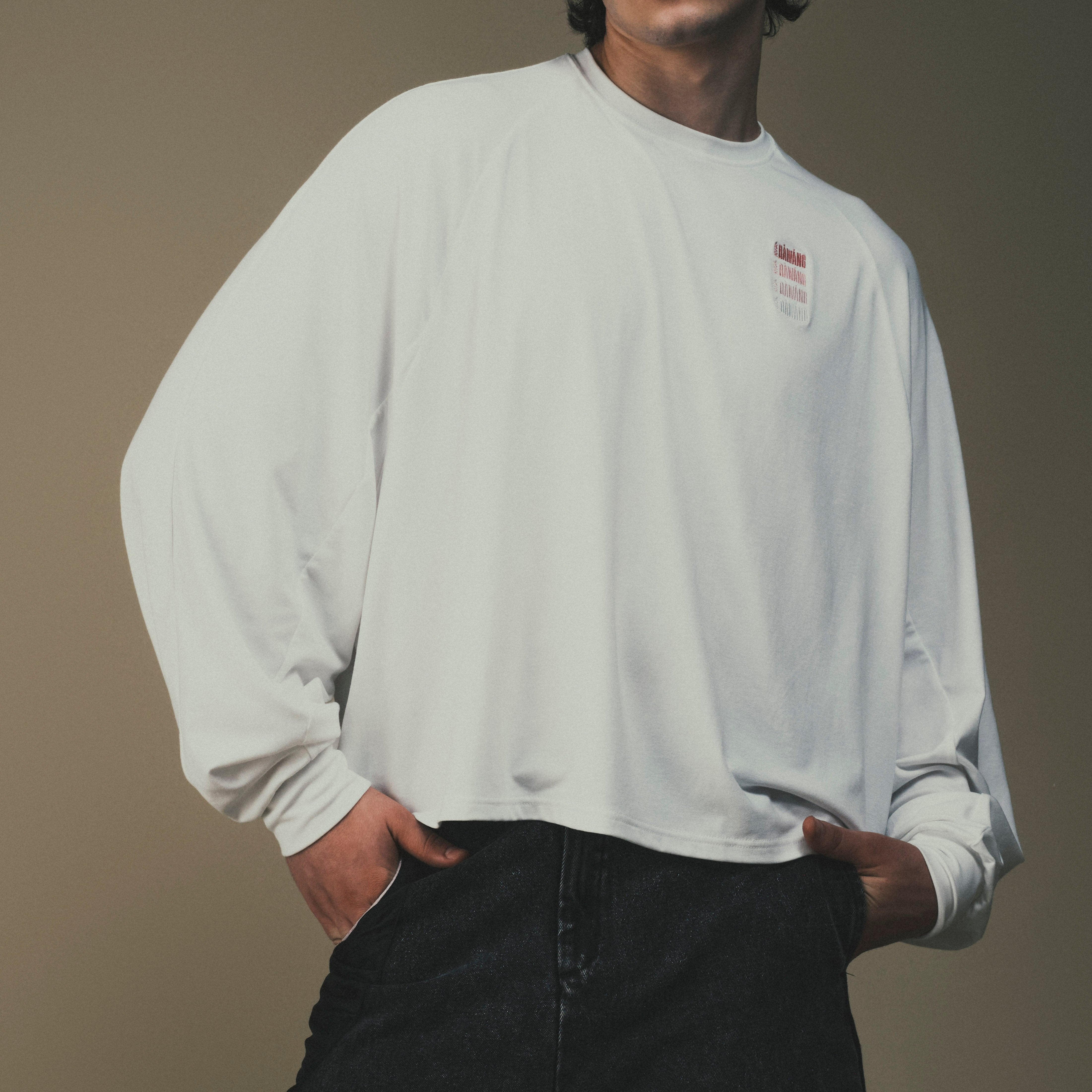 Sai Long Sleeve Shirt White by DAWANG