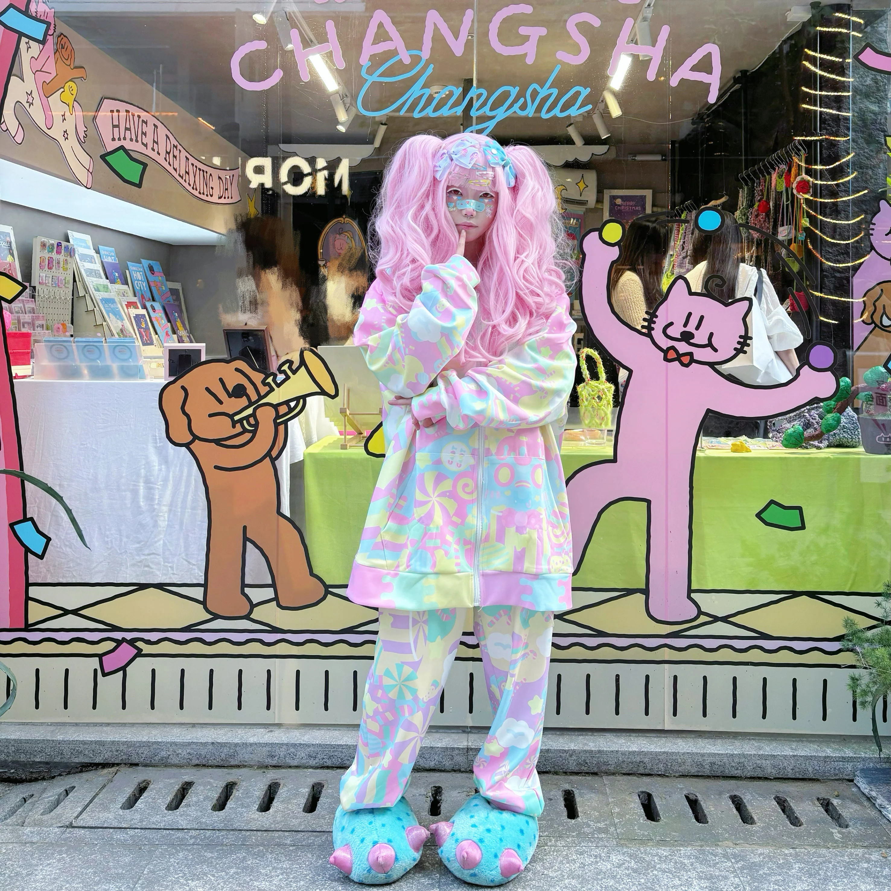 Pastel Macaron Decora Kei Hoodie Set | Japanese Subculture Sweatpants by Land Decora