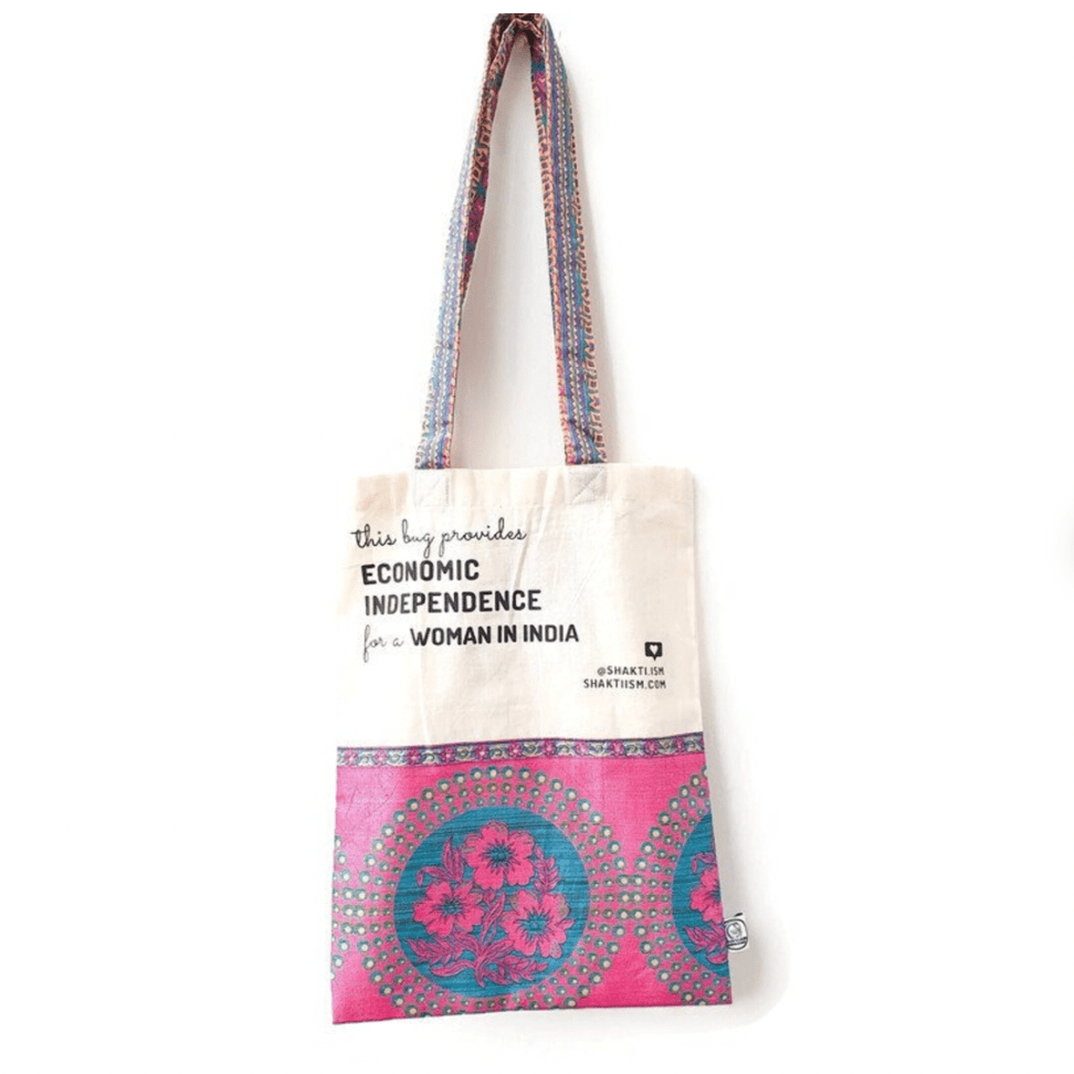 The surprise sari tote bag by Shakti.ism