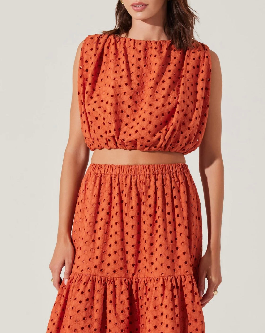 Nalley Eyelet Crop Top by Sierra Deene