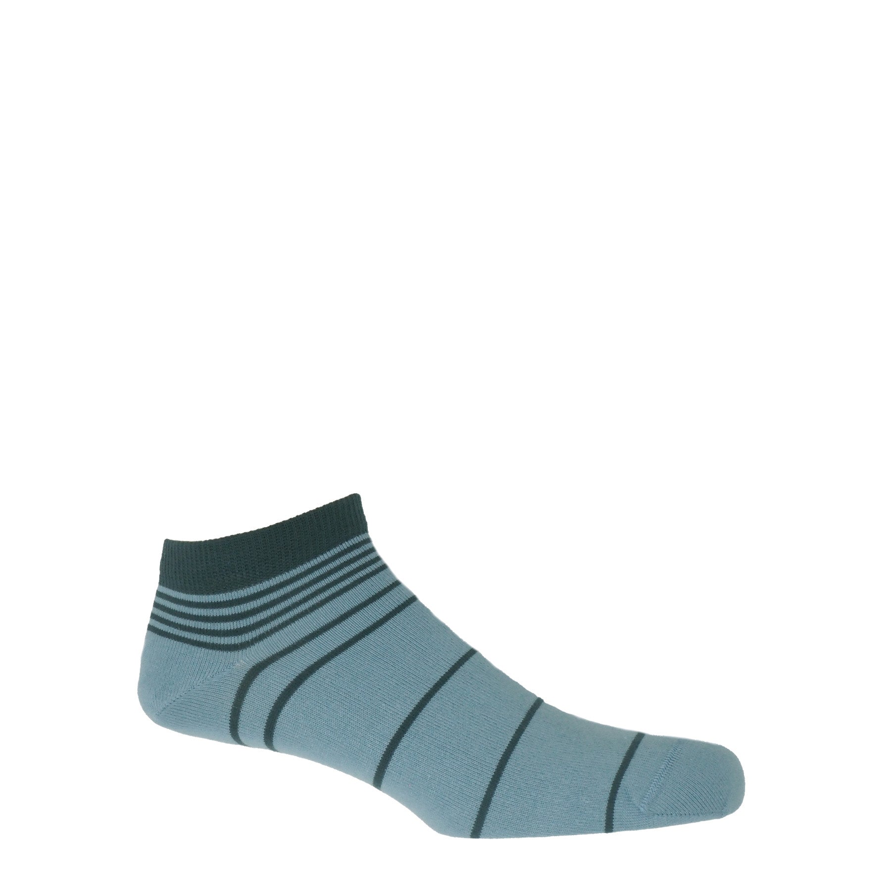 Retro Stripe Men's Trainer Socks - Blue by Peper Harow