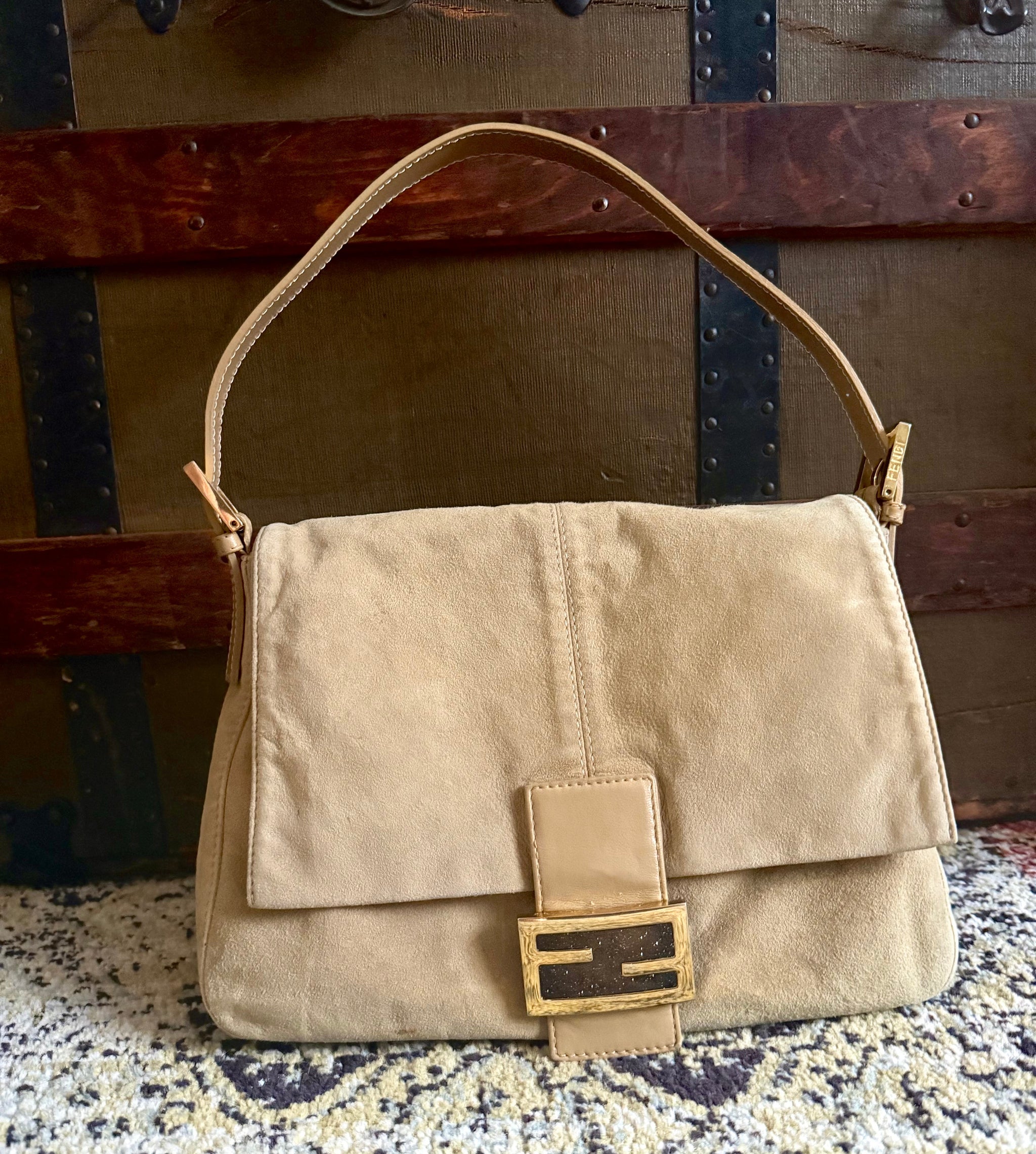 Fendi Vintage Mama Baguette Suede by The Vintage New Yorker