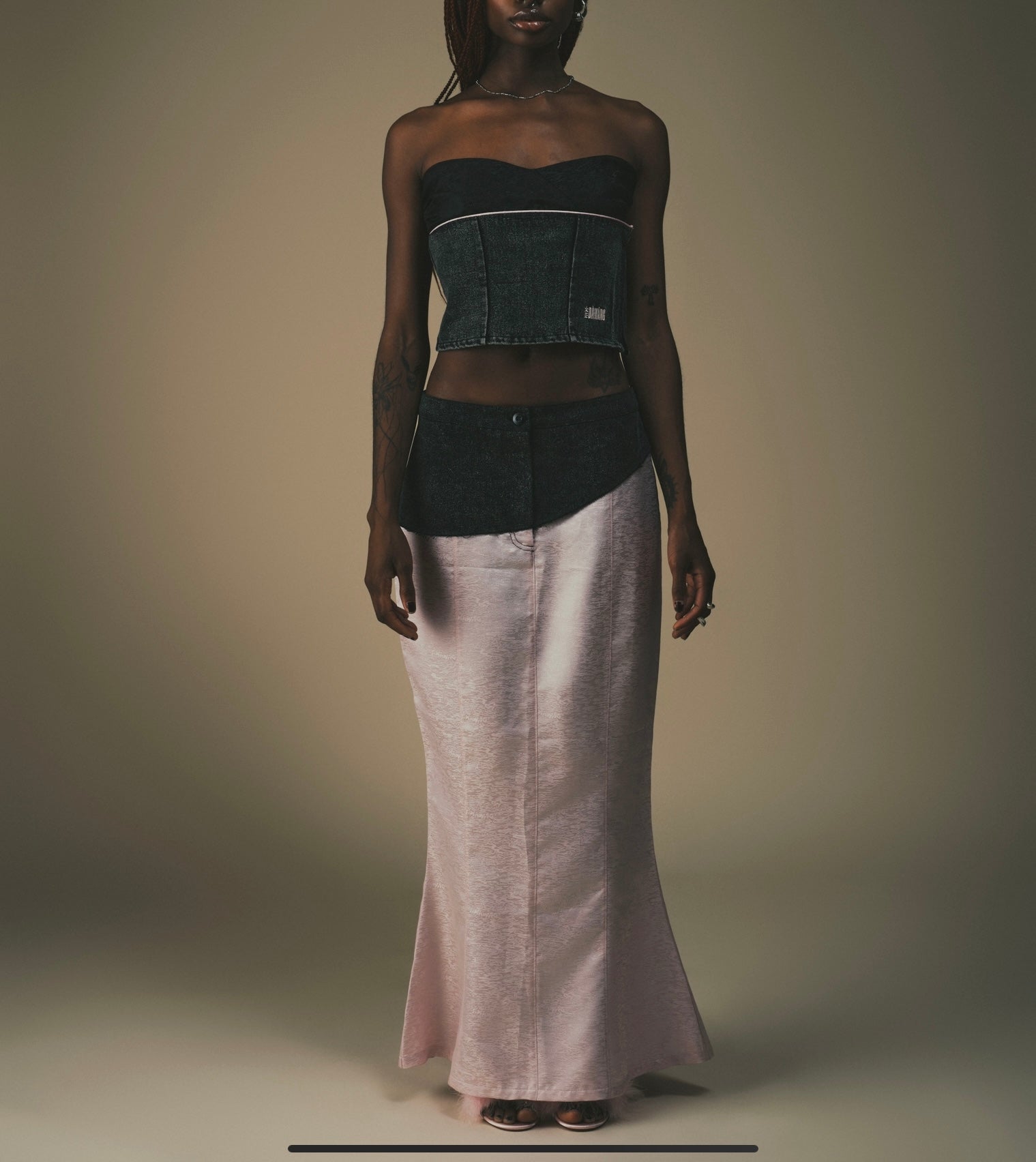 Fei Patch Maxi Skirt by DAWANG