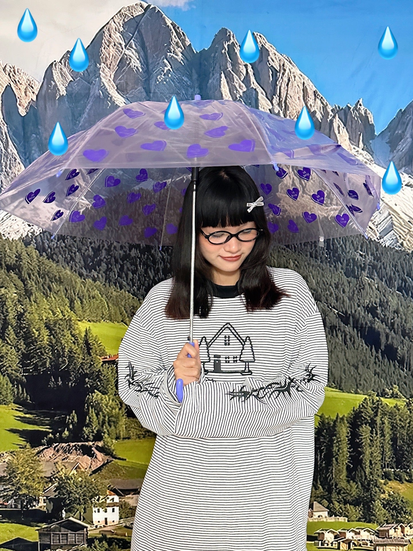 Cityboy Oversize Long Sleeve T Shirt Black White Stripes - BunnyBunnyGun by Land Decora