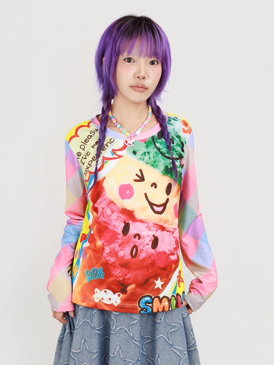 Kawaii 90s Ice Cream Top - Nihon Kids by Land Decora