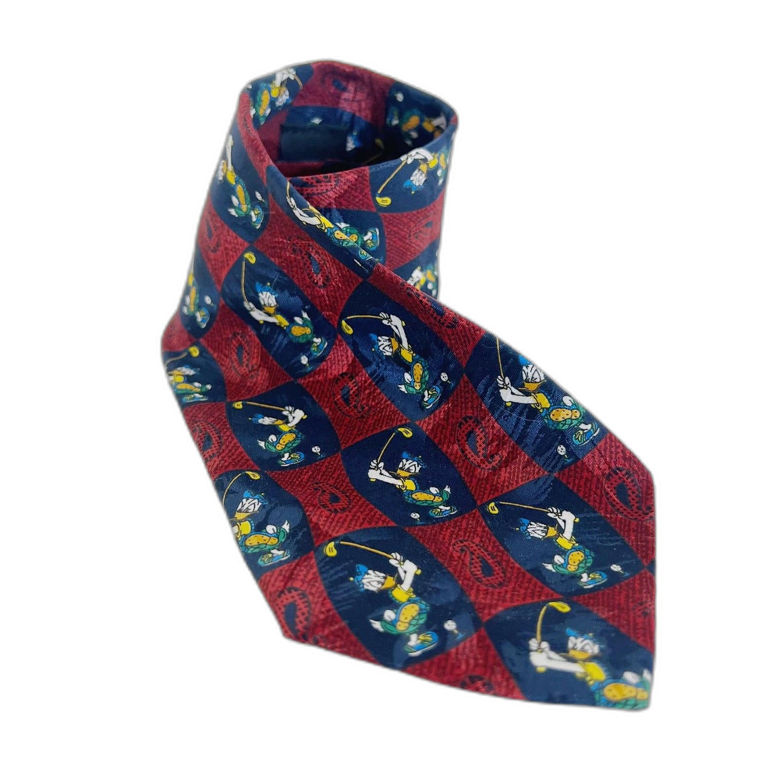 Vintage Disney Donald Duck Golfing Tie Father's Day Gift Golf Lover by Hot Girl Secondhand