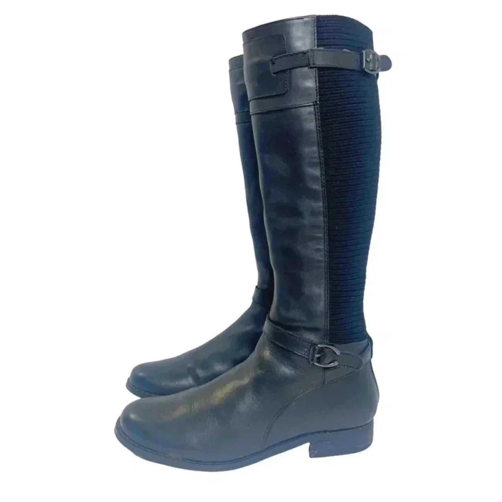 Aetrex Chelsea Tall Riding Boot Black Leather Boot Women's Size 8 by Hot Girl Secondhand