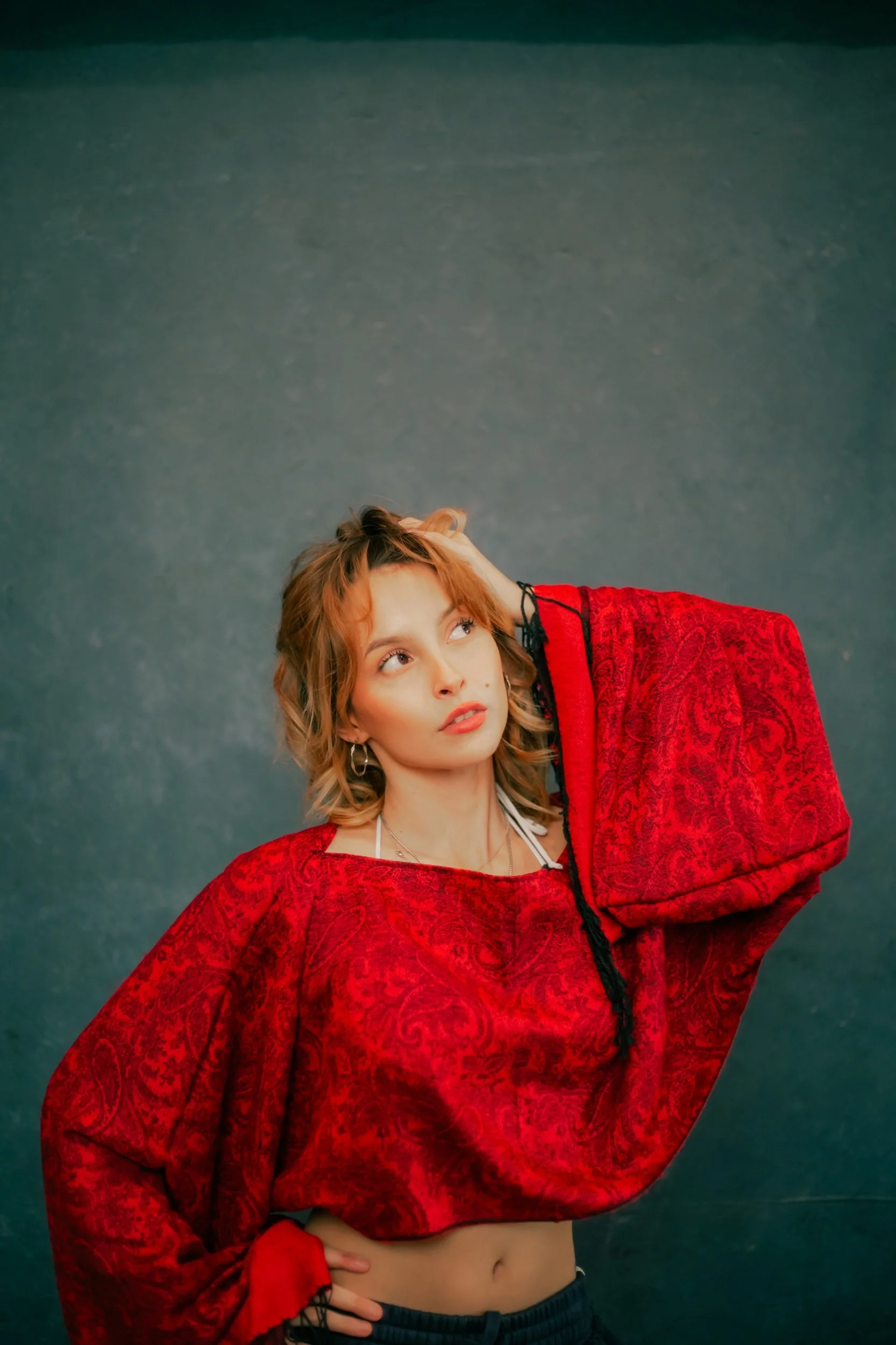 Red pashmina by Luvsav