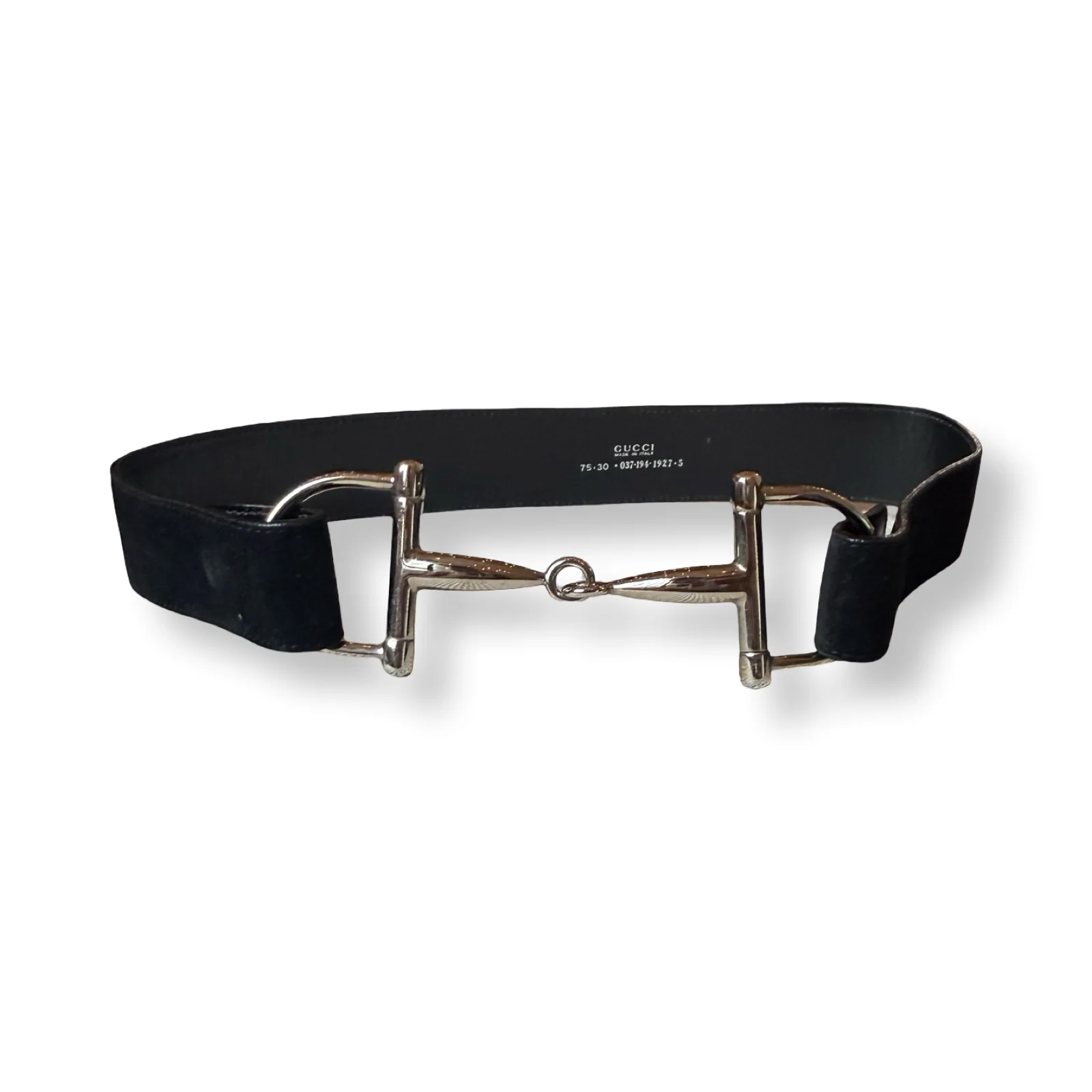 Gucci Vintage Horsebit Belt Suede by The Vintage New Yorker