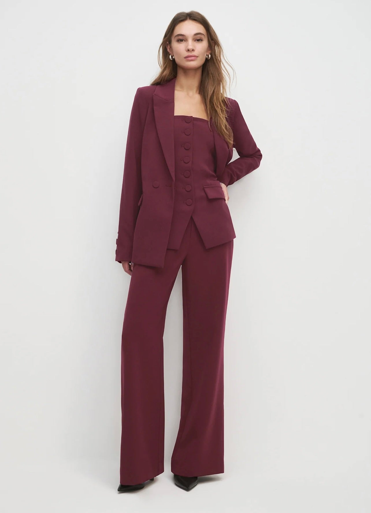 Favorite Daughter The Suits You Blazer in Vino