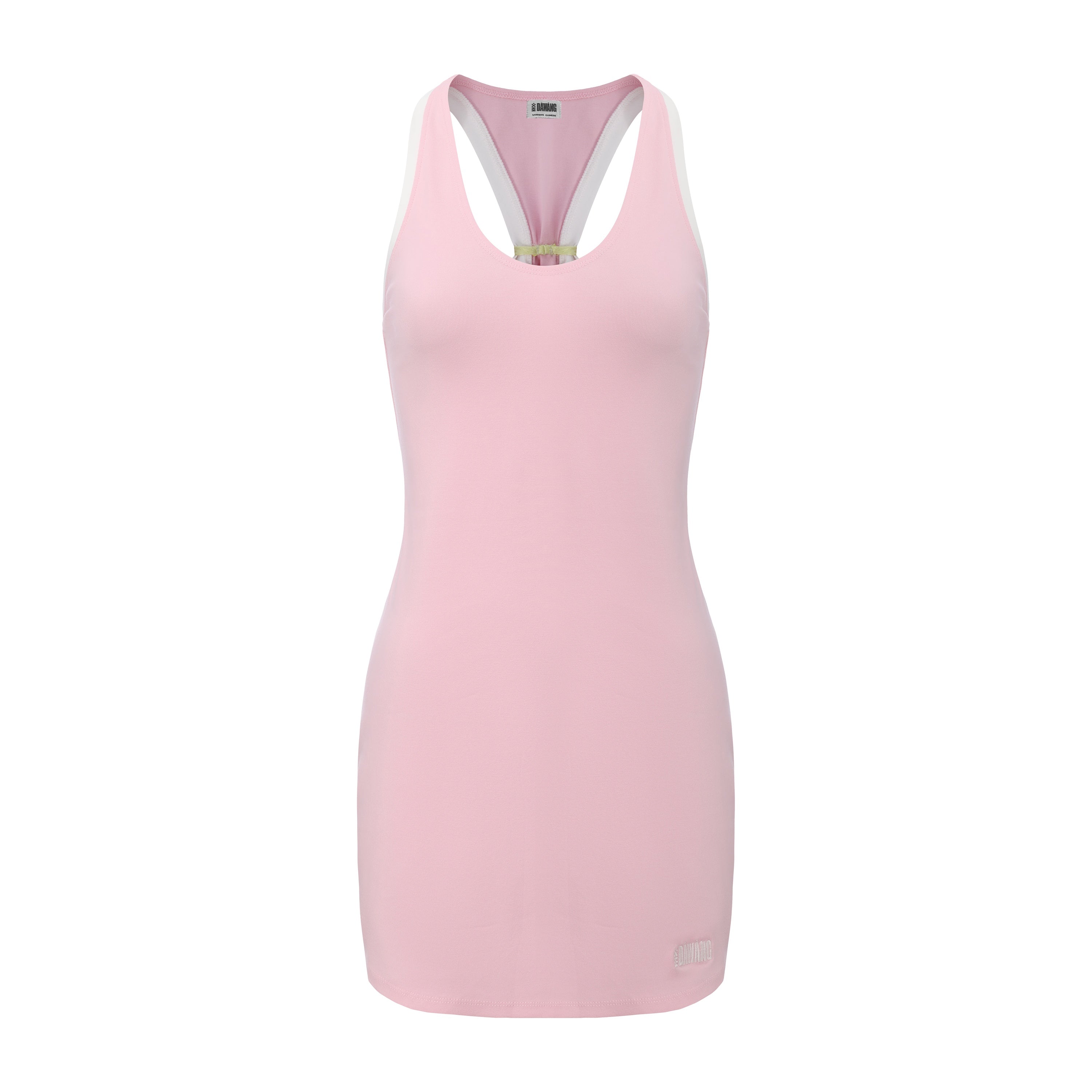 Dao Sleeveless Mini Tank Dress Pink by DAWANG
