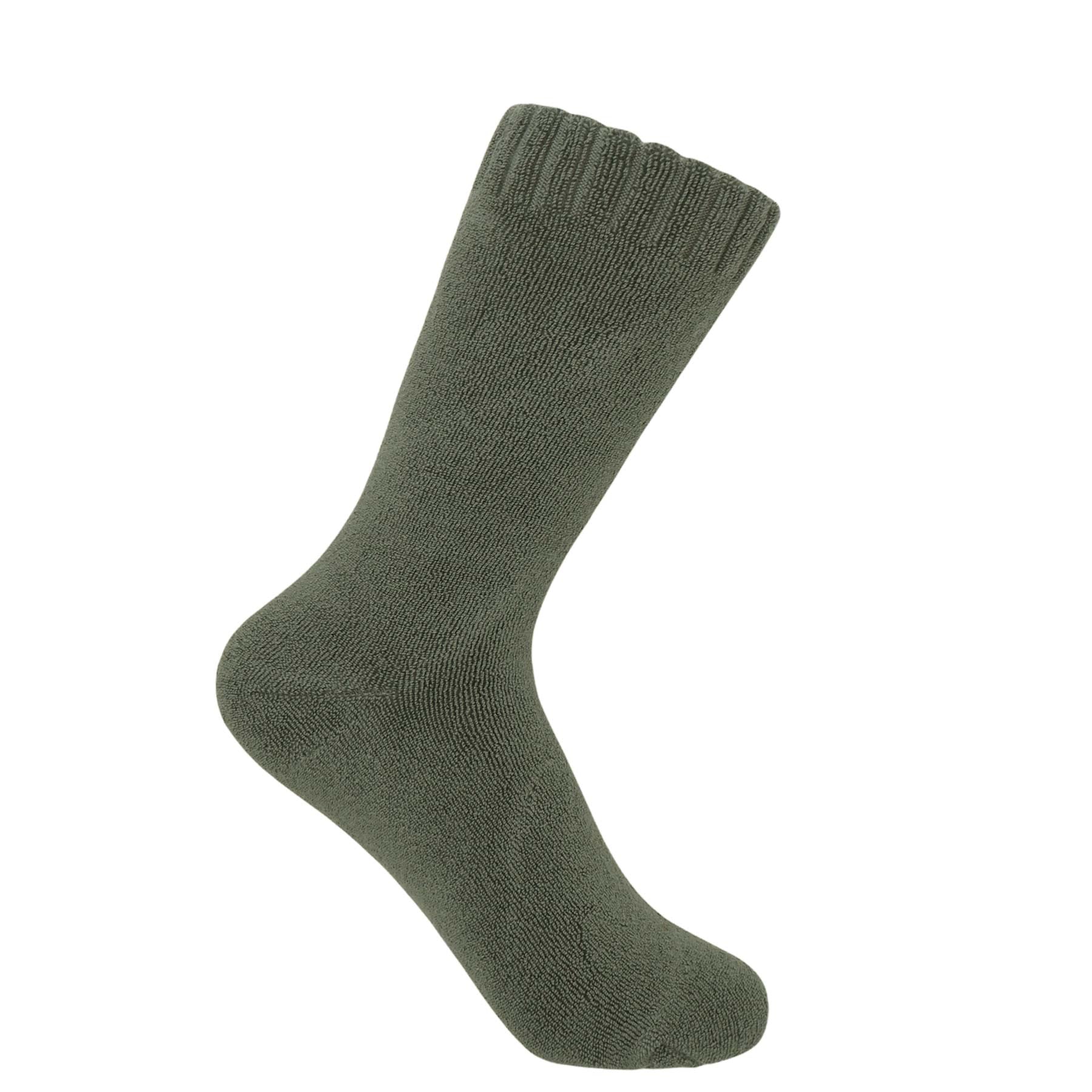 Ribbed Cuff Women's Bed Socks - Grey by Peper Harow