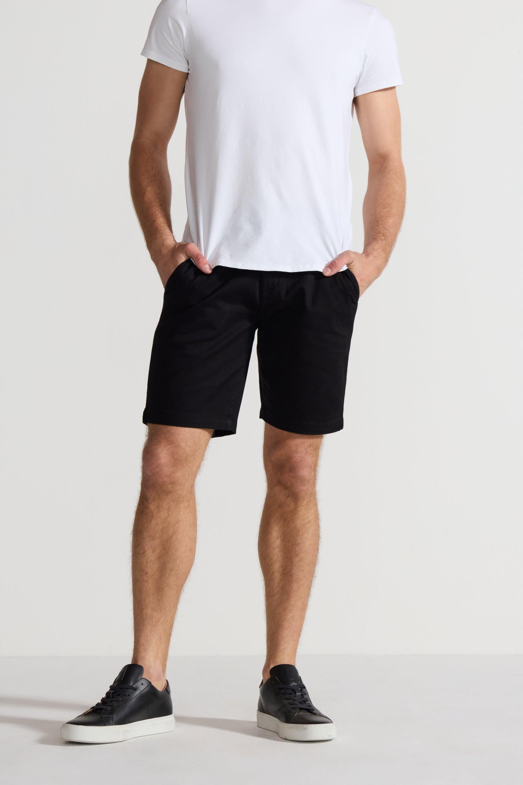 Cruise Noir Stretch Chino Short by MONFRERE