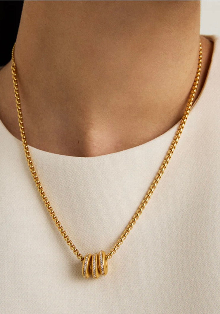 Dauphine Pavé Pendant Necklace by Sierra Deene