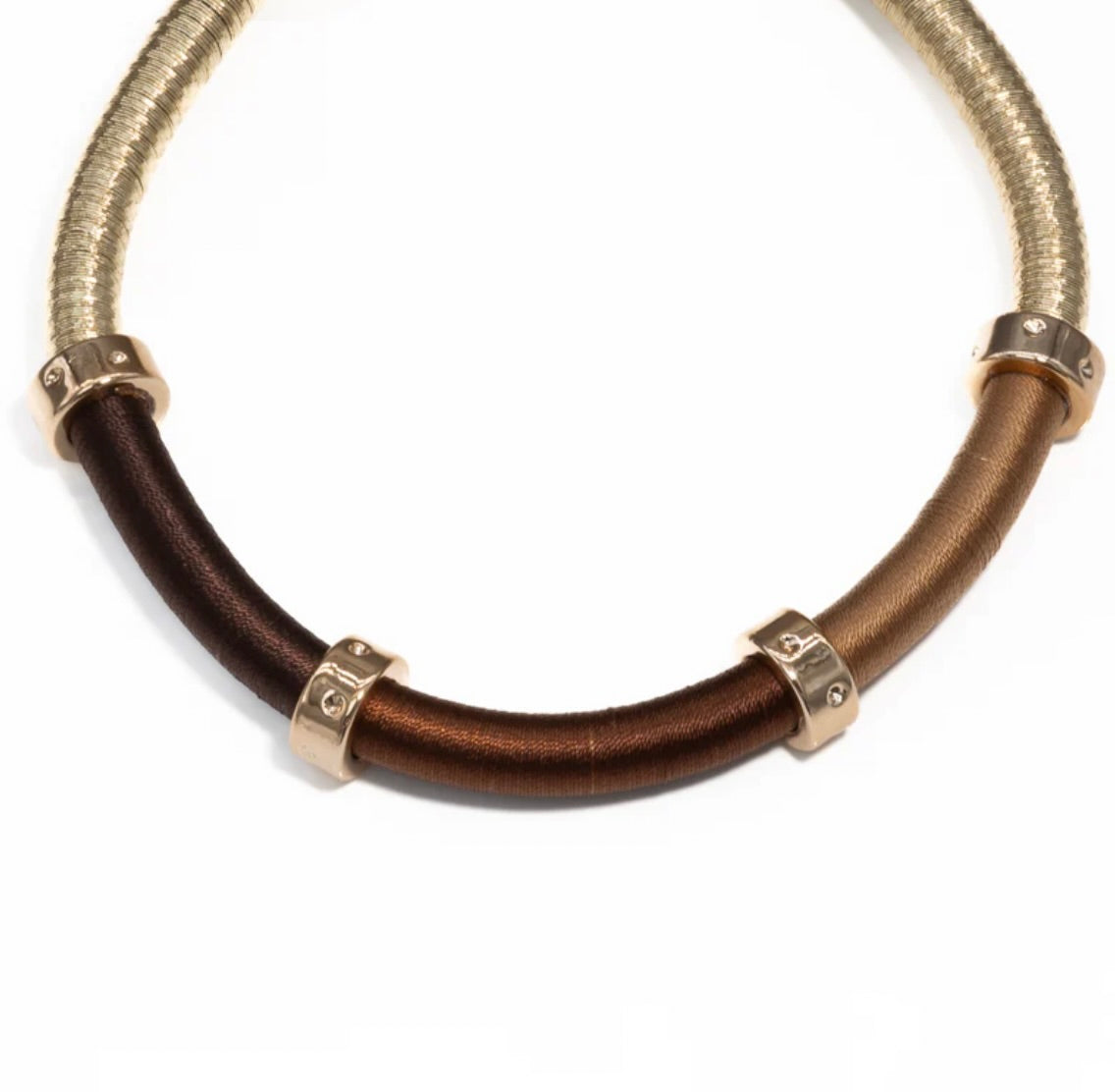 Lusso Dark Segment Choker Necklace by Sierra Deene