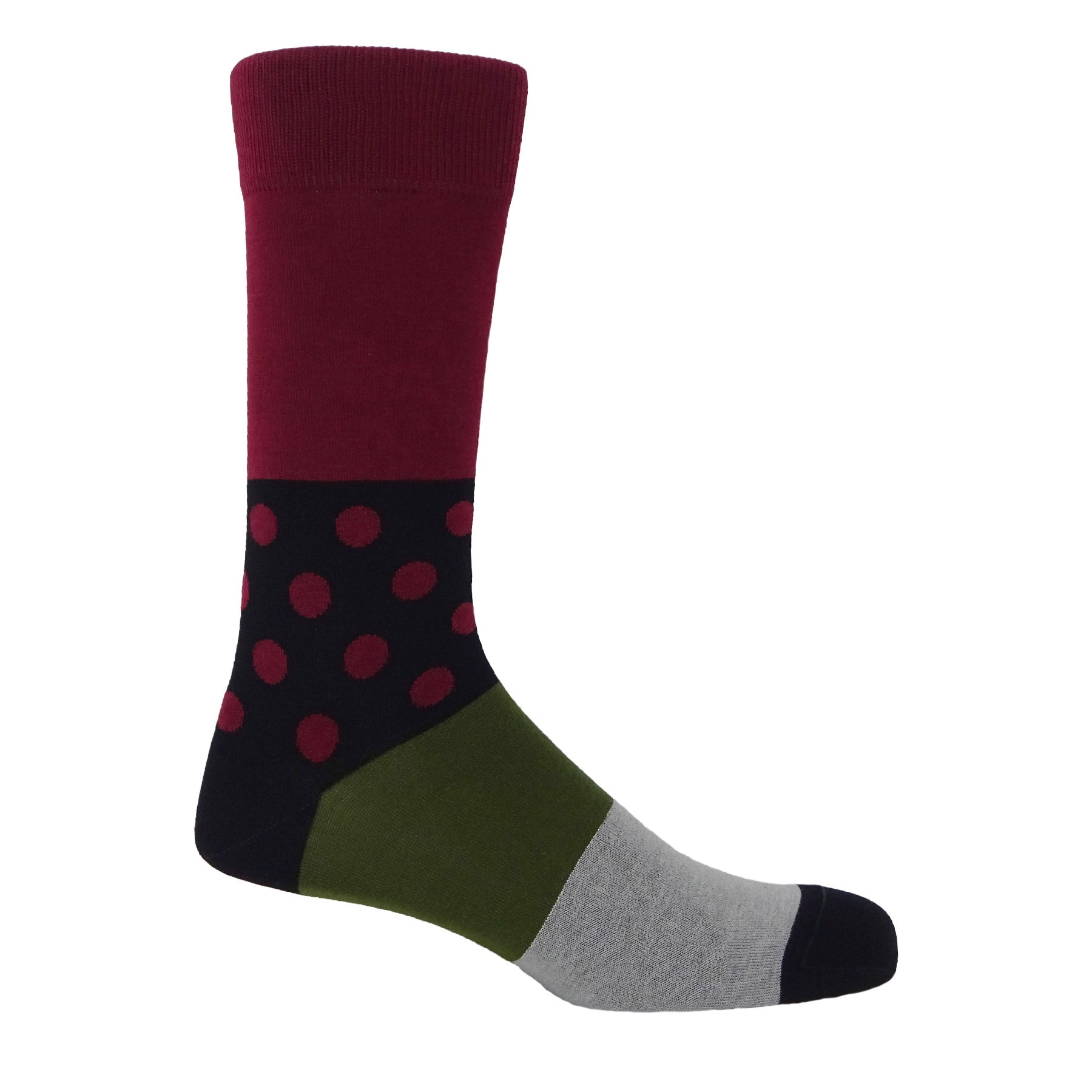 Mayfair Men's Socks - Burgundy by Peper Harow