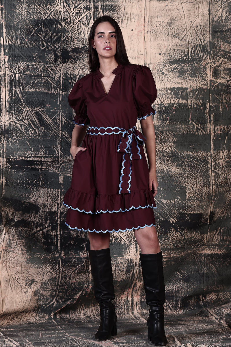 CHOCOLATE ATHENA DRESS by Maude Vivante