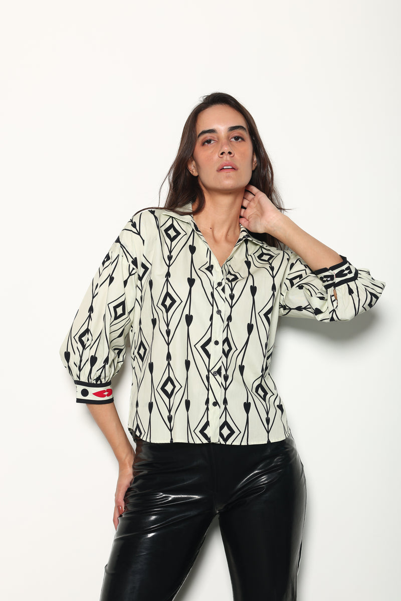 ARROW MOTIFS ELSA TOP by Maude Vivante