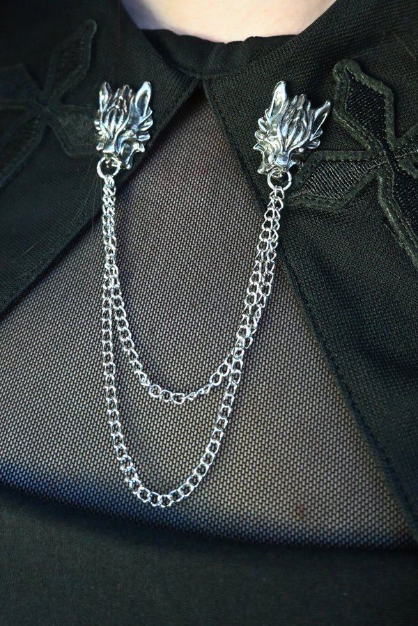 Wolf Chain Collar Clip by KATAKOMB